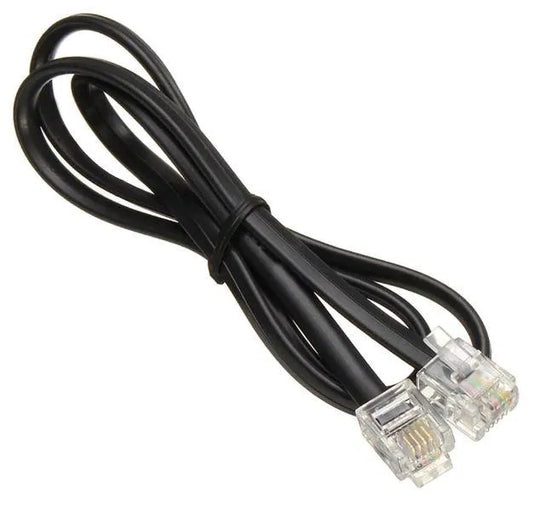 3 Meter RJ11 Telephone Modem Line Cable (black)