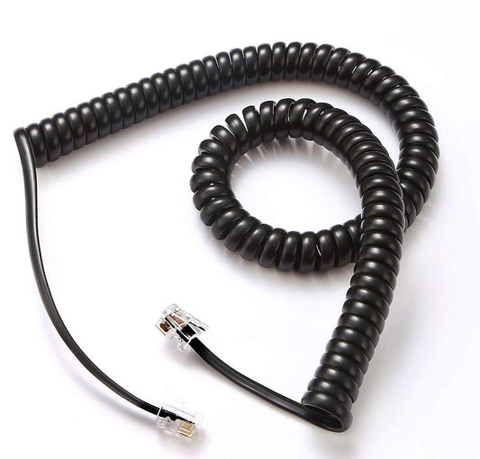 Telephone Cord, Phone Cord,Handset Cord, Black, , Universally Compatible (3 meter)